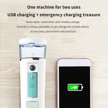 Load image into Gallery viewer, 50ml Mini Nano Mist Sprayer Portable Facial Steamer Nebulizer Face Spray Spa Skin Moisturizing Handy Humidifier Skin Tester