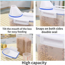 Load image into Gallery viewer, Airtight Pet Food Storage Container with Measuring Cup – 1.5kg/2kg Plastic Dog & Cat Food Pail, Moisture-Proof Sealed Jar