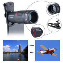 Load image into Gallery viewer, APEXEL 18X Telescope Zoom Mobile Phone Lens Telephoto Macro Camera Lenses Universal Selfie Tripod With Clip For All Smartphone