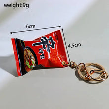 Load image into Gallery viewer, Simulation Instant Noodles Keychain On The Phone Mini Snacks Pendant Bag Pendant Christmas Gifts For The New Year