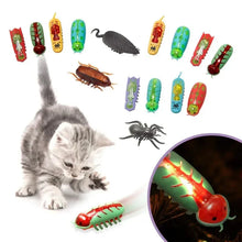 将图片加载到图库查看器,Interactive Mini Electric Bug Cat Toy – Battery Operated Flip Beetle