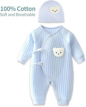 将图片加载到图库查看器,Baby Winter Bodysuit (0–6M) – Thick Cotton Animal Print Onesie for Boys & Girls
