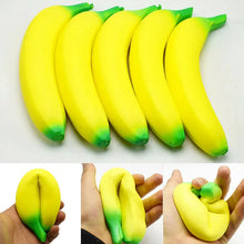 将图片加载到图库查看器,Anti-Stress Squishy Banana Toy – Jumbo Slow Rising Fruit Squeeze