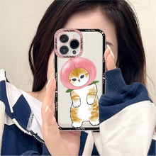 将图片加载到图库查看器,Cute Cat Phone Case For Iphone 11 12 13 Mini Pro Max 14 Pro Max Case Shell Cartoon Patterned Case Cover Soft Clear Cover Flexible Ultra Slim Anti-scratch Bumper Protective Cover For Iphone
