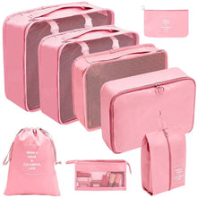 Load image into Gallery viewer, 7/8/9/10 Pcs Travel Organizer Packing Cubes – Lightweight Polyester Luggage Storage Bags for Clothes, Shoes, and Accessories
