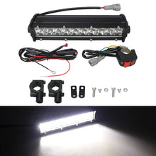 Load image into Gallery viewer, Motorcycle Headlight Light Handlebar LED Light Bar Set 60W LED With switch Kit Fits Most 7/8” Handlebars White Yellow Flicker