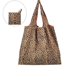Load image into Gallery viewer, Large Capacity Leopard Print Hand Shopping Bag Women's Daily Folding Handbag