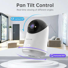 Load image into Gallery viewer, Lenovo 3MP 5G WiFi PTZ IP Camera Smart Home Color Night Audio Wireless Surveillance Camera Auto Tracking Security Baby Monitor