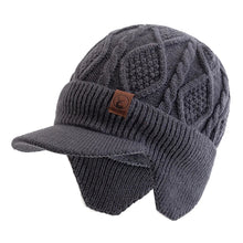Load image into Gallery viewer, New Unisex Winter Hat Plush Fur Lined Warm Earflap Cap Stylish Soft Beanie Hat Outdoor Thick Ski Sports Knitted Hat