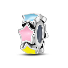 将图片加载到图库查看器,100% 925 Sterling Silver Rainbow Zircon Butterfly Dragon Silicone Stopper Charms - Colorful Beads for DIY Bracelets, Customizable Jewelry for All Occasions