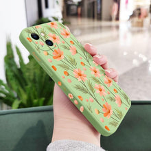 Load image into Gallery viewer, Brilliant Flowers Phone Case For iPhone 14 13 Pro Max Mini Cute Multicolored Flowers Pattern Cover Slim Silicone Shockproof Bumper Back Cover