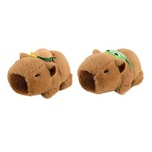 Load image into Gallery viewer, Kawaii Capybara Plush Slap Snap Wristband β Funny Kids Toy Bracelet