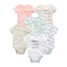 Load image into Gallery viewer, 3/6 PCS Baby Cotton Bodysuits Set Short Sleeve Summer Outfits for Newborn Boys & Girls 0β12 Months
