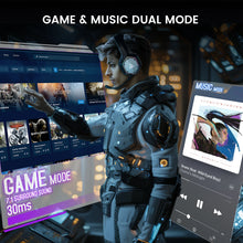 Load image into Gallery viewer, EKSA 2.4GHz Wireless Headphones E1000 WT 7.1 Surround Wired Gaming Headset Gamer with ENC Mic Low Latency for PC/PS4/PS5/Xbox