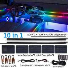 Load image into Gallery viewer, Universal 18-in-1 RGB Car Ambient Light Kit - Full Color App-Controlled Neon Strips