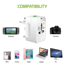 Load image into Gallery viewer, All-in-One International Plug Adapter β Universal Travel Power Converter with 2 USB & Type-C Ports (AU/US/UK/EU)