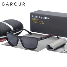 将图片加载到图库查看器,BARCUR Sports Polarized Sunglasses for Men Lightweight TR90 Square Fishing & Travel Eyewear UV400 Protection Men Accessory