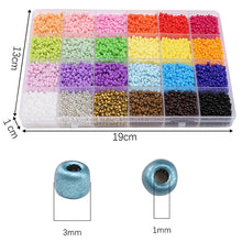 Load image into Gallery viewer, 5200Pcs Glass Rice Beads Jewelry Making Kit – 24-Grid Box for DIY Bracelets, Earrings & Kandi Accessories | Handmade Craft Supplies Set
