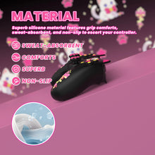 Load image into Gallery viewer, PlayVital Silicone Cover w/Joystick Caps and Sticker for ps5 Controller, for ps5 Charging Dock - Sweetheart Kitty Black