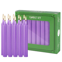 将图片加载到图库查看器,20 Pieces of Purple 4Inch Waxs, Drip-Free, Smoke-Free, Fragrance-Free, Home Dinner Candles, Hand-Pulled, High-Quality, Suitable for Church, Family, Wedding, Party, Seasonal Celebrations, Emergency Situations and Home Decorati