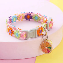 Load image into Gallery viewer, Colorful Pet Collar with Bell – Adjustable for Cats & Small Dogs