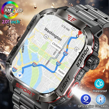 Load image into Gallery viewer, New For Huawei Xiaomi Military GPS Smart Watch Men Flashlight Compass Waterproof Outdoor Sport Tracker Bluetooth Call Smartwatch