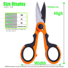将图片加载到图库查看器,Fishing Scissors Stainless Steel Precision Fishing Line Cutter Non-slip Handle Protective Sleeve Woven Fishing Line Scissors