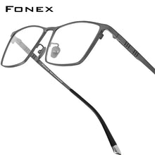 将图片加载到图库查看器,FONEX Titanium Square Glasses – Ultralight Men’s High-End Eyewear