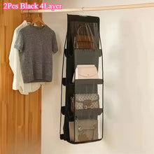 Load image into Gallery viewer, Hanging Closet Organizer Bag - Eco-Friendly 3D Transparent Storage for Tote Bags & Purses