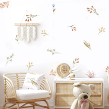 Load image into Gallery viewer, Boho Flowers Wall Stickers Child Watercolor Bedroom Living Room Home Decor Art Eco-frienly Removable Decals PVC Murals