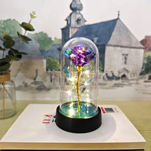 Load image into Gallery viewer, Artificial Rose Flowers Valentines Day Gift for Girlfriend Eternal Rose LED Light Foil Flower Wedding Decor Christmas Gifts
