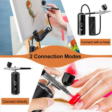 Load image into Gallery viewer, Portable Airbrush with Compressor - Mini Spray Gun for Painting, Crafts, and DIY