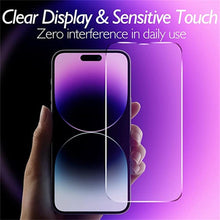 Load image into Gallery viewer, HD Clear Scratch Resistant Anti-Fingerprint Tempered Glass Film Full Screen Coverage Protector For Iphone 14 Pro Max Front Back Screen Protector HD Clarity Anti-Fingerprint Scratch Tempered Glass For Iphone 13