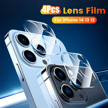 Load image into Gallery viewer, 4Pc Camera Lens Protector For iPhone 14 13 12 Pro Max Full Cover Tempered Glass For iPhone 13 12 Mini Camera Protector Lens Film Camera Protective Glass For iphone