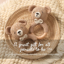 Load image into Gallery viewer, Crochet Animal Rattle Baby Toy Montessori Teether