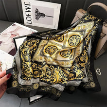 Load image into Gallery viewer, Four Seasons Print Silk Scarf – 70x70cm Luxury Headband & Shawl