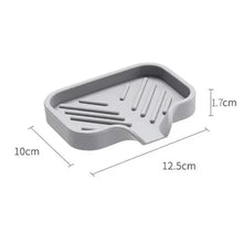 Load image into Gallery viewer, Multifunctional Silicone Sink Tray with Drain – Soap Dish, Sponge & Brush Organizer for Kitchen and Bathroom (Ventilated & Easy to Clean)