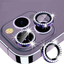 Load image into Gallery viewer, Diamond Camera Case For iPhone 14 13 Pro Max 12 Pro Max Camera Lens Protector Cover For iPhone11 Pro 12Pro Tempered Glass HD Clear Tempered Glass Camera Protector