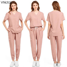 将图片加载到图库查看器,high quality elastic medical uniforms Paramedic Nurse Work healthcare workers Scrubs set beauty salons dental hospitals XS-XXL