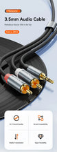 将图片加载到图库查看器,Toocki Jack 3.5 to 2 RCA Aux Cable 3.5mm Jack to 2RCA Male Splitter Audio Wire for TV PC Amplifier Home Theater DVD Speaker Cord