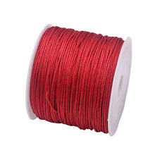 Load image into Gallery viewer, 50 Yards 0.8mm Braided Nylon Cord – Durable Satin String for Jewelry Making, Beading, Macrame, Chinese Knot & DIY Crafts