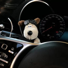 Load image into Gallery viewer, Plush Puppy Car Wiper Decoration - Kawaii Bowknot Dog Ornament for Auto Interior Accessories