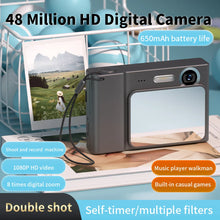 将图片加载到图库查看器,2.4 Inch Kids Digital Camera 1080P 48MP Retro Students Camera 8 X Zoom Compact Camera Camcorder for Beginner Photography