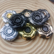 Load image into Gallery viewer, EDC Open Armor Metal Spinning Top – Magnetic Fidget Slider Toy for Adults | Stress Relief Spinner with Mecha Design & Smooth Rotation