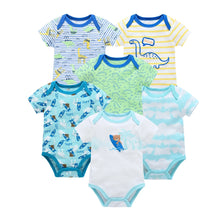 Load image into Gallery viewer, 3/6 PCS Baby Cotton Bodysuits Set Short Sleeve Summer Outfits for Newborn Boys & Girls 0β12 Months