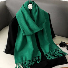 Load image into Gallery viewer, 62-Color Winter Cashmere Scarf – Warm Tassel Pashmina Wrap for Women