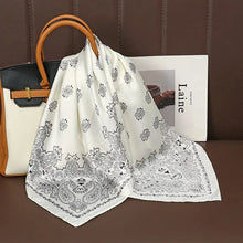 Load image into Gallery viewer, Luxury Satin Silk Square Scarf – Shawl, Hijab & Fashion Wrap 2023