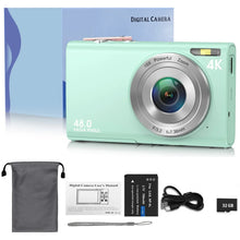 Load image into Gallery viewer, 4K Digital Camera Autofocus Vlogging Camera HD 48MP with 2.8" Large Screen Camcorder Camera for Photography for Kid Adult