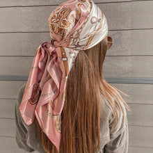 Load image into Gallery viewer, Satin Square Scarf – Elegant 2025 Print Hijab, Shawl & Hair Wrap