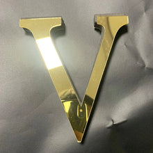 Load image into Gallery viewer, Gold Mirror 3D Letter Wall Stickers – Acrylic Peel & Stick Decor